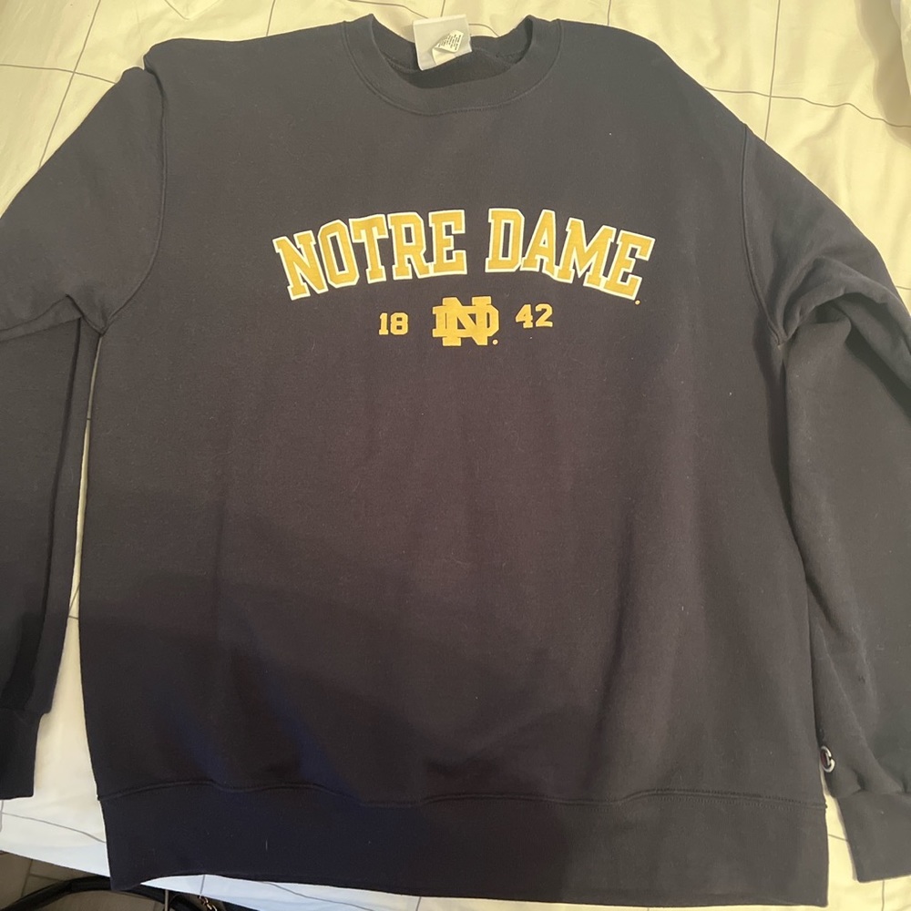 Champion brand Navy Notre Dame Crewneck